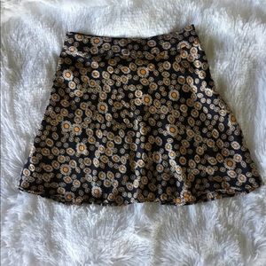 FREE PEOPLE SUNFLOWER PRINTED SKIRT